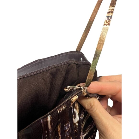 Vintage 90s CACHE Spaghetti Strap Brown Chocolate Party Cocktail Dress Size 8 - Picture 11 of 16